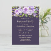 Invitation Rose de lavande Floral Mariage (Debout devant)