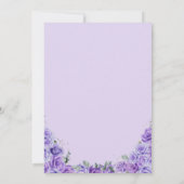 Invitation Rose de lavande violette Silver Tiara Quinceanera (Dos)