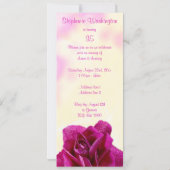 Invitation Rose de Lilas Unique 35e Anniversaire (Dos)