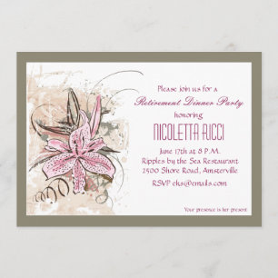 Invitation rose de lis