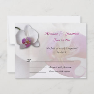 Invitation rose de l'orchidée RSVP 5.5x4.25