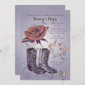 Invitation Rose de l'Ouest (Devant / Derrière)