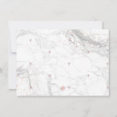 Invitation Rose de marbre Croix d'or Baptême d'anniversaire (Dos)