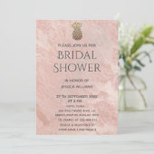 Invitation Rose de marbre or ananas nuptiale de marbre or (Debout devant)
