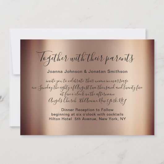 Invitation Rose de Mariage de naissance Turquoise Roses verts (Dos)