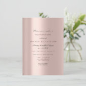 Invitation Rose de mariage Rose pastel en 16e diamant (Debout devant)