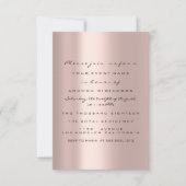 Invitation Rose de mariage simplement anniversaire gouttes sc (Devant)