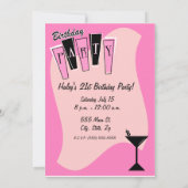 Invitation Rose de Martini d'anniversaire (Dos)