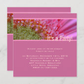 Invitation rose de partie (Devant / Derrière)