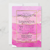 Invitation rose de partie de Bachelorette (Devant)