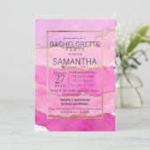 Invitation rose de partie de Bachelorette (Debout devant)