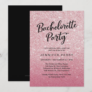 Invitation rose de partie de Bachelorette de