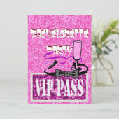 Invitation rose de partie de Bachelorette VIP (Debout devant)
