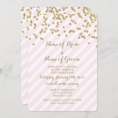 Invitation rose de partie de fiançailles de (Devant / Derrière)