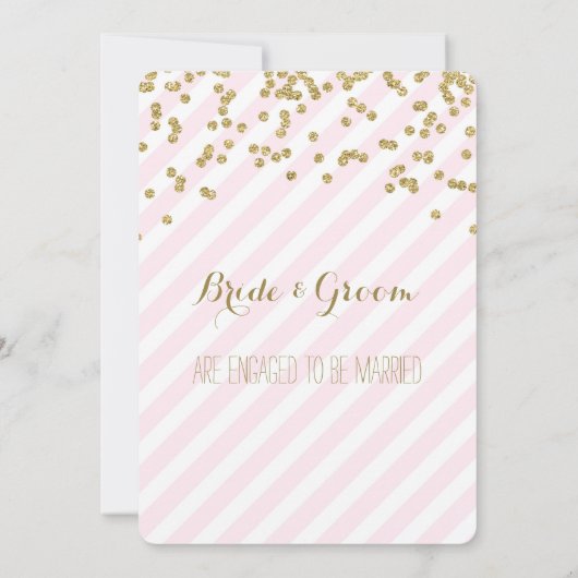 Invitation rose de partie de fiançailles de (Dos)