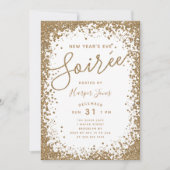 Invitation rose de partie de réveillon de la Saint (Devant)