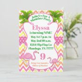 Invitation rose de partie ou de soirée pyjamas de (Debout devant)