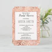 Invitation Rose de pêche Leopard Glitz (Debout devant)