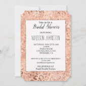 Invitation Rose de pêche Leopard Glitz (Devant)