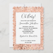Invitation Rose de pêche Leopard Glitz (Devant)