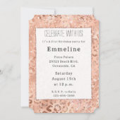 Invitation Rose de pêche Leopard Glitz (Devant)