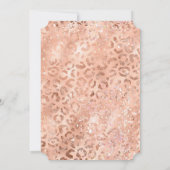 Invitation Rose de pêche Leopard Glitz (Dos)