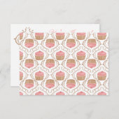 Invitation rose de petits gâteaux de Champagne de (Devant / Derrière)