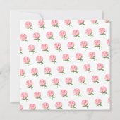 Invitation Rose de pivoines rose jaune Confirmation florale (Dos)