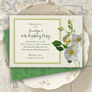 Invitation Rose de plage fête d'anniversaire spéciale pour el