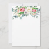 Invitation Rose de Protea rustique Blush Mariage floral ivoir (Dos)