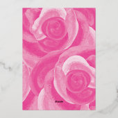 Invitation Rose de Quinceanera rose et argent (Verso)