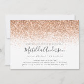 invitation Rose de remise de diplômes de style mod (Dos)