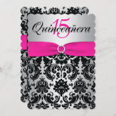 Invitation Rose de RUBAN IMPRIMÉ par | d'invitation de (Devant / Derrière)