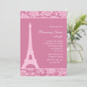 Invitation Rose de sucrerie dans la Fête de la mariée de (Debout devant)