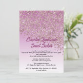 Invitation Rose de Sweet sixteen de Parties scinti (Debout devant)