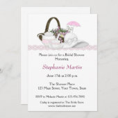 Invitation Rose de thé de Fête de la mariée (Devant / Derrière)