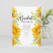 Invitation Rose de tournesol douche nuptiale (Debout devant)