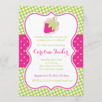 Invitation rose de très bon goût de baby shower de