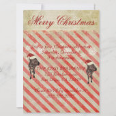 Invitation rose de vacances de zèbres (Dos)