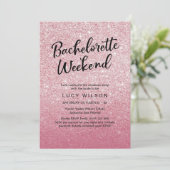 Invitation rose de week-end de Bachelorette de (Debout devant)