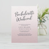 Invitation rose de week-end de Bachelorette de (Debout devant)