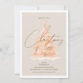 Invitation Rose d'entreprise Gold Christmas Tree Fête de Noël (Devant)