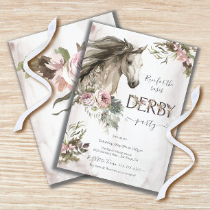 Invitation Rose Derby Horse Racing Party