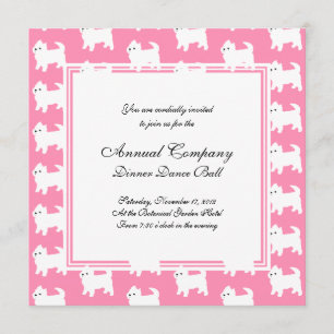 Invitation Rose des montagnes occidental de motif de Westies