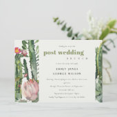 INVITATION ROSE DÉSERT FLORAL CACTI FAUNA POST MARIAGE BRUCH (Debout devant)