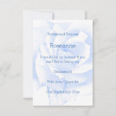Invitation Rose Design Bleu couleur Bridesmaid Demande (Devant)