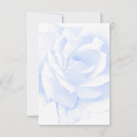 Invitation Rose Design Blue Coloured Flower demande fille (Dos)