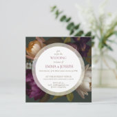 Invitation Rose d'été Boho Mariage d'estime Vintage (Debout devant)