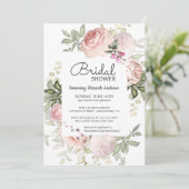 Invitation Rose d'été Garden Fête des mariées rose (Debout devant)
