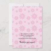 Invitation rose d'événement de cancer du sein de (Dos)